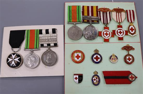 WWII St Johns Ambulance group to 7351 A515 FMA Embleton WStow, and a WWII Red Cros group to Mrs Wilmar T. Coleman